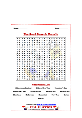 ESL worksheets for learners of English